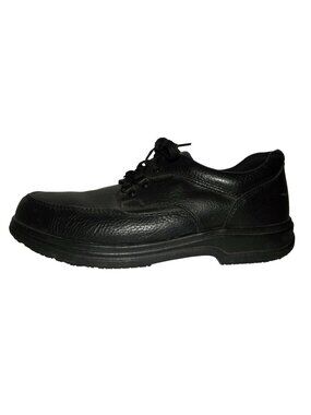 SafeTStep Work Shoes Mens 10.5 Black Leather lace up oil slip resistant comfort